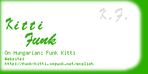 kitti funk business card